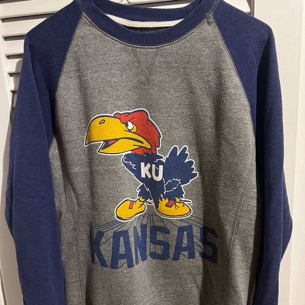 Charlie Hustle Brand - Adult XS - Crewneck Sweatshirt KU Kansas University